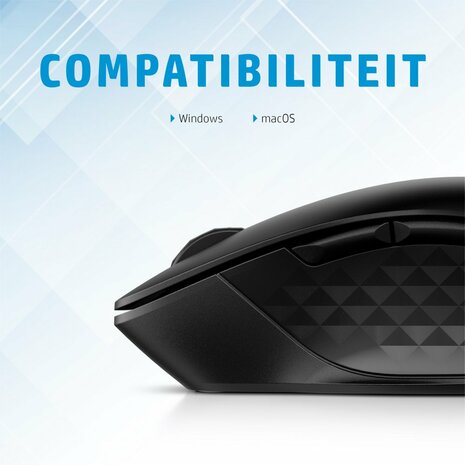 HP 430 | Multi-Device Draadloze Muis | Links- en Rechtshandig | RF + Bluetooth | 1200 DPI | Zwart
