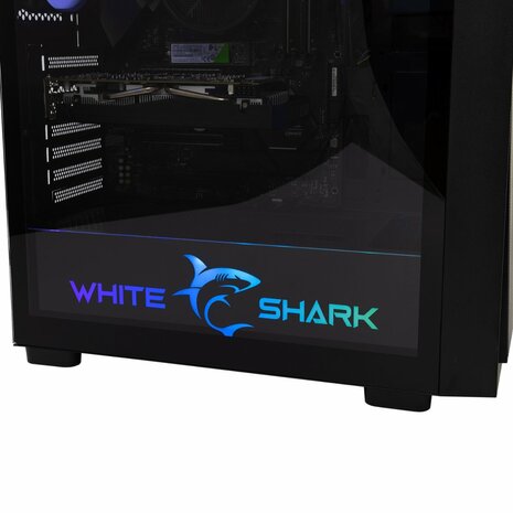 White Shark WARHEAD | Midi Tower Case | Inclusief 4 RGB Fans | Zwart