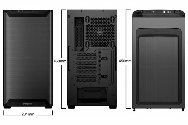 be quiet! PURE BASE 501 Airflow Mesh | Midi Tower Case | Zwart