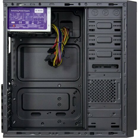 Inter-Tech IT-5916 | Midi Tower Case | 500 Watt Voeding | Zwart | Open Box