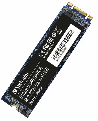 Verbatim Vi560 | 512GB SATA SSD | M.2 | 560MB/s Lezen | 520MB/s Schrijven