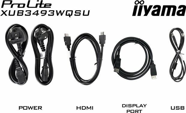 iiyama ProLite XUB3493WQSU-B6 | 34" Ultrawide IPS Monitor | 3440x1440 UWQHD | 120Hz | LED | Zwart