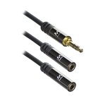 Ewent EW9236 audio kabel 0,15 m 3.5mm 2 x 3.5mm Zwart Ewent EW9236 audio kabel 0,15 m 3.5mm 2 x 3.5mm Zwart
