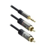 Ewent EW9237 audio kabel 1,5 m 3.5mm 2 x RCA Zwart Ewent EW9237 audio kabel 1,5 m 3.5mm 2 x RCA Zwart