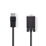 Nedis CCGP37300BK20 video kabel adapter 2 m DisplayPort VGA Zwart Nedis CCGP37300BK20 video kabel adapter 2 m DisplayPort VGA Zwart