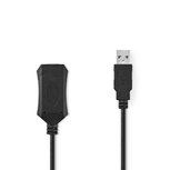 Nedis CCGP60EXTBK50 USB-kabel 5 m USB A Zwart Nedis CCGP60EXTBK50 USB-kabel 5 m USB A Zwart