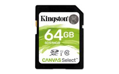 Kingston Technology Canvas Select flashgeheugen 64 GB SDXC Klasse 10 UHS-I Kingston Technology Canvas Select flashgeheugen 64 GB SDXC Klasse 10 UHS-I
