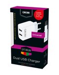 Grixx Optimum Travel Adapter 2 X Usb Universeel Grixx Optimum Travel Adapter 2 X Usb Universeel