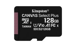Kingston Technology Canvas Select Plus flashgeheugen 128 GB MicroSDXC Klasse 10 UHS-I Kingston Technology Canvas Select Plus flashgeheugen 128 GB MicroSDXC Klasse 10 UHS-I