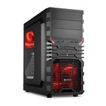 Sharkoon VG4-W Midi Tower Zwart, Rood Sharkoon VG4-W Midi Tower Zwart, Rood