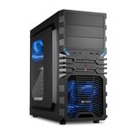 Sharkoon VG4-W Midi Tower Zwart, Blauw Sharkoon VG4-W Midi Tower Zwart, Blauw