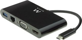 Ewent USB-C 4K Multiport Dock / BLACK Ewent USB-C 4K Multiport Dock / BLACK