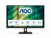 AOC E2 U32E2N LED display 80 cm (31.5") 3840 x 2160 Pixels 4K Ultra HD Zwart AOC E2 U32E2N LED display 80 cm (31.5") 3840 x 2160 Pixels 4K Ultra HD Zwart