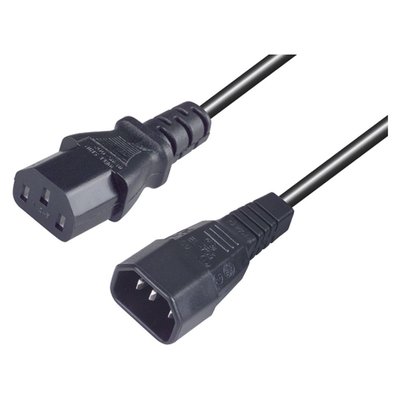 Ewent EW9186 electriciteitssnoer Zwart 1,8 m C14 stekker C13 stekker