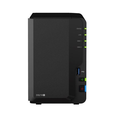 Synology DS218+ NAS Compact Ethernet LAN Zwart data-opslag-server