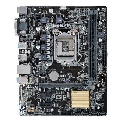 Asus H110M-K / 1151 / 2x DDR4 / SATA-3 / USB3 / mATX moederbord