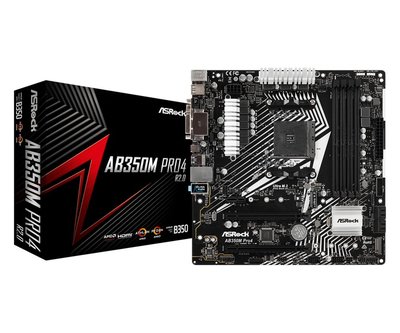 MB Asrock AB350M Pro4 1151 R2.0 8th comp / 4xDDR4 / USB3 / mATX