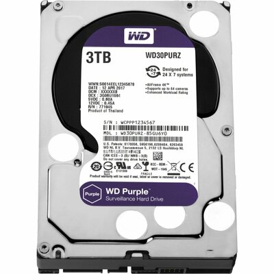 HDD WD Purple™ 3TB IntelliPower - 64MB - SATA-600