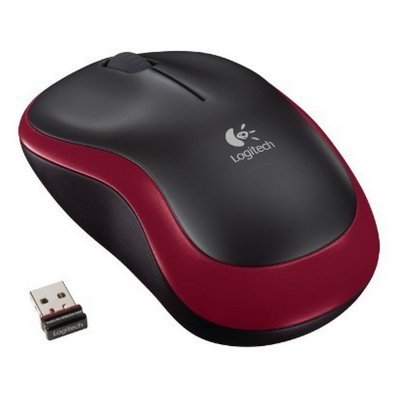 Logitech M185R zwart-rood