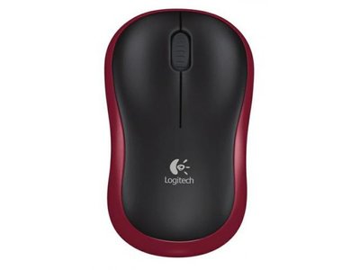 Logitech M185R zwart-rood