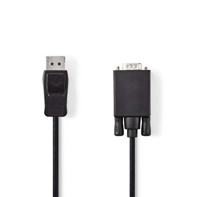 Nedis CCGP37300BK20 video kabel adapter 2 m DisplayPort VGA Zwart
