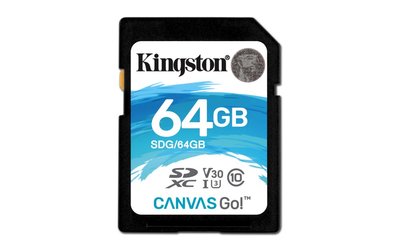 Kingston Technology Canvas Go! flashgeheugen 64 GB SDXC Klasse 10 UHS-I