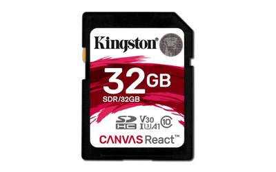 Kingston Technology SD Canvas React flashgeheugen 32 GB SDHC Klasse 10 UHS-I