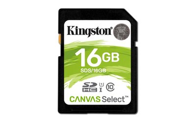 Kingston Technology Canvas Select flashgeheugen 16 GB SDHC Klasse 10 UHS-I