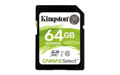 Kingston Technology Canvas Select flashgeheugen 64 GB SDXC Klasse 10 UHS-I