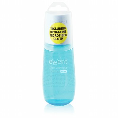 Ewent EW5671 computerreinigingskit Vloeistof voor apparatuurreiniging Beeldschermen/Plastik 200 ml
