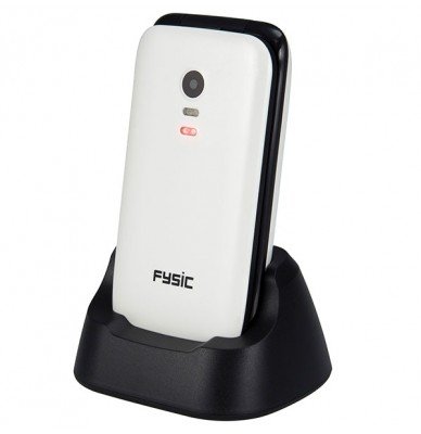 Fysic FM-9710WT Senioren mobiele klaptelefoon, wit