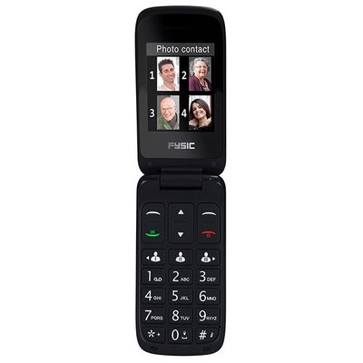 Fysic FM-9710RD Senioren mobiele klaptelefoon, rood